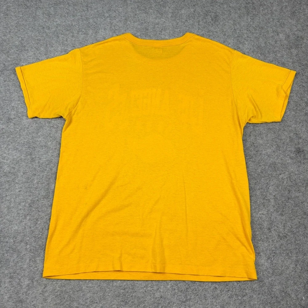 80s LA Lakers Champion T Shirt Mens Large Gold Los Angeles Vintage Graphic NBA - Picture 7 of 16